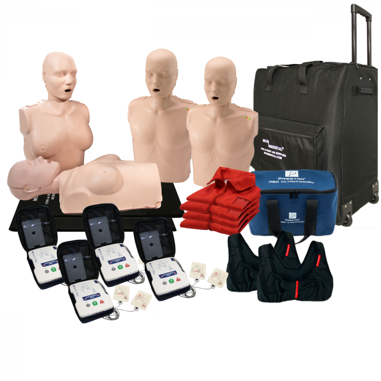 Female CPR Manikins with Feedback & AED Trainer Kit